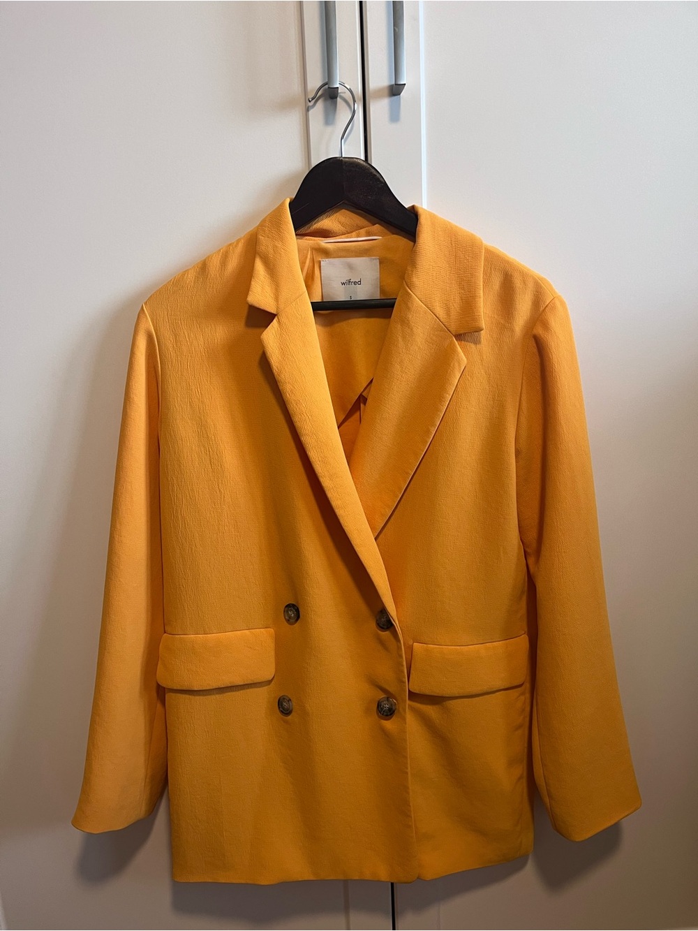 Aritzia Wilfred Cherrelle Blazer Size S - Mustard Yellow